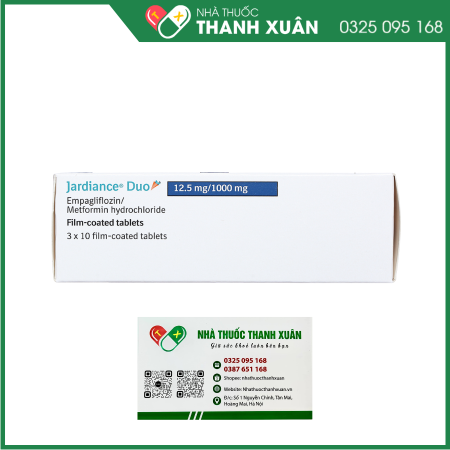Jardiance Duo 12.5mg/1000mg trị đái tháo đường